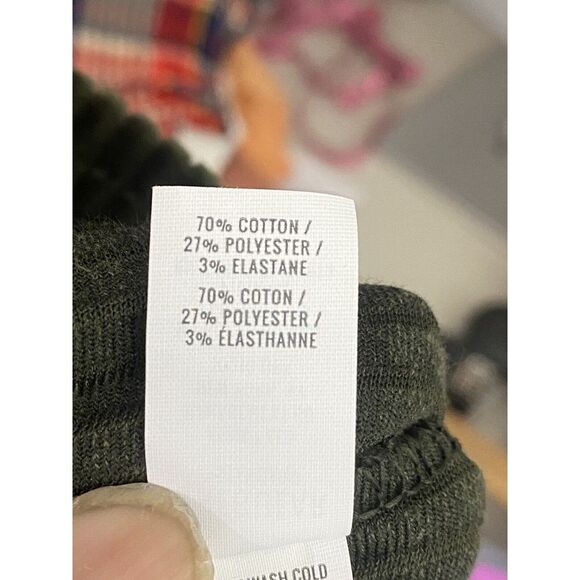 Aerie Groove-On‎ High Waisted Velour Pants Ribbed Flare Pull On Olive Daze Small - Picture 6 of 8